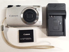 Canon PowerShot A3300 IS 16MP Silver Digital Camera with OEM Battery  Charger