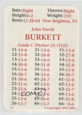 1993 APBA Baseball 1992 Season John Burkett