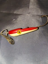 Vintage Al Foss Oriental Wiggler Lure No.3 Red/ White Beautiful vintage lure