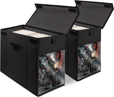 2 Pack Comic Book Storage Box with Lid for Modern Age, Collapsible Magazine Orga