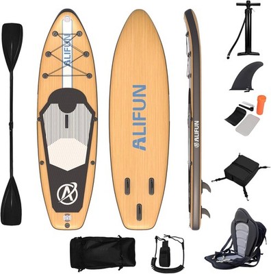 Aufblasbares Stand Up Paddle Board Premium SUP Board mit verstellbarem Paddel,