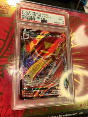 POKEMON: CENTISKORCH VMAX #034/189🔥PSA 9🔥SWSH DARKNESS ABLAZE