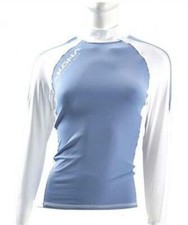 Akona Long Sleeve Scuba Diving Snorkel Rash Guard Water Sport Shirt Size SM Blue