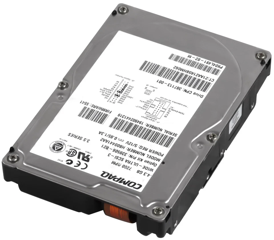 Disque Dur Compaq 387113-001 HB00441AA2 4.3GB 7.2K SCSI U320 3.5'' - Image 2 of 3