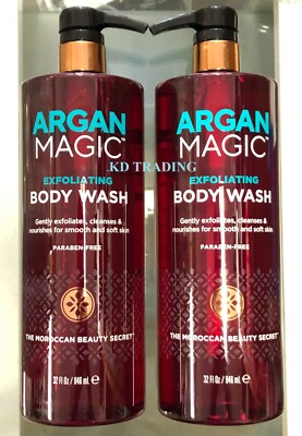 (2-Pack) ARGAN MAGIC  Nutrient-Rich Argan Oil EXFOLIATING Nourishing BODY WASH