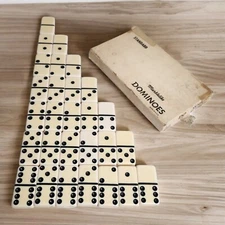 Puremco Mfg DOMINOES Standard Marblelike No. 616 USA Vintage Waco TX Double Six