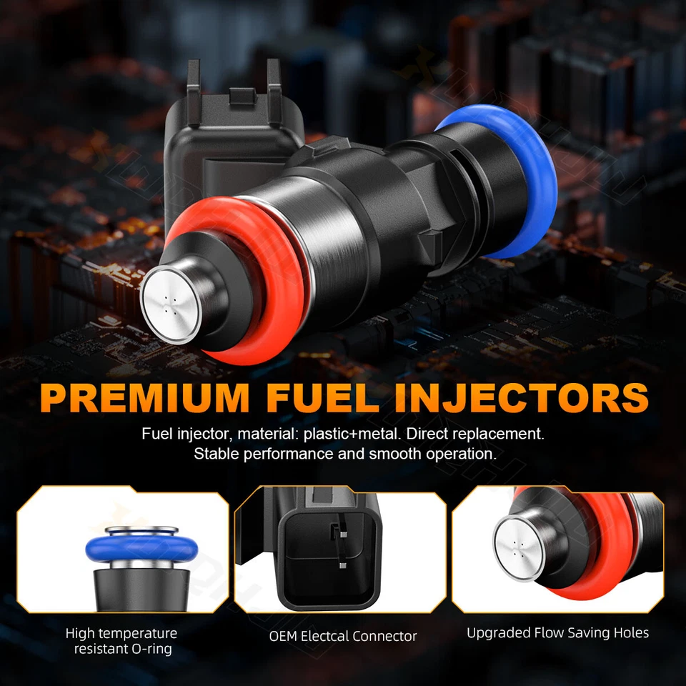 Inyector de combustible 280158191 6 piezas para Ford Edge 2007 2008 2009 2010 2011 3,5 L Foto 4 de 4