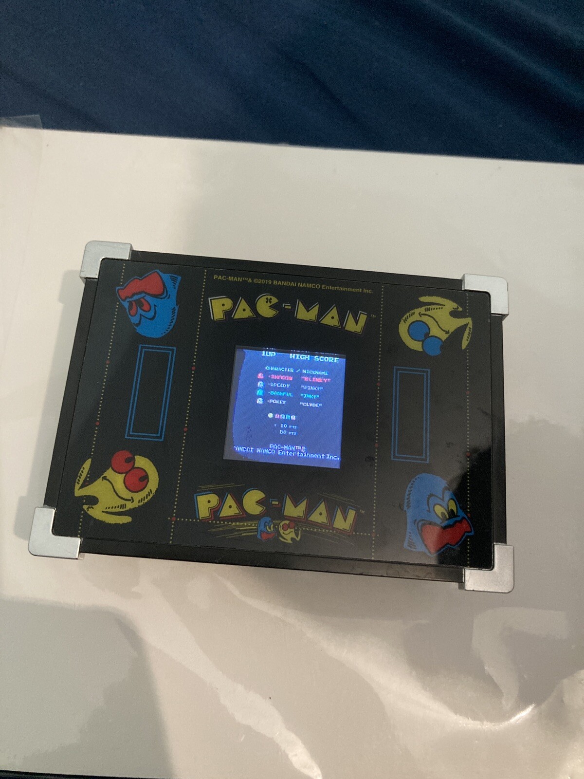 Pac-Man Bandai Namco Tiny Arcade Desktop Edition Game Console 2019 Works No Legs