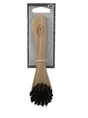 SPAZZOLA PULIZIA SCARPE E ACCESSORI IN SETOLA E OTTONE PER NABUK E SCAMOSCIATI - Bild 1 von 3