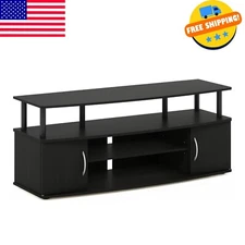 Large Entertainment Stand for TV up to 55 Inch, Blackwood