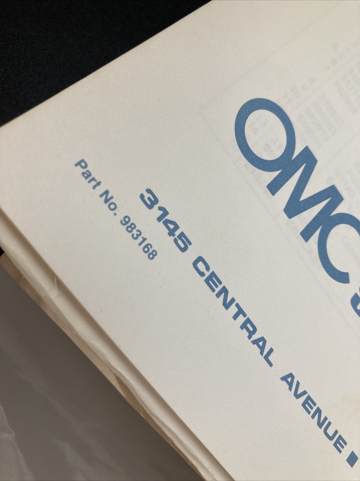 OMC 982534-982884, 982839, 982937-982939, 983167-983441 CATALOGS