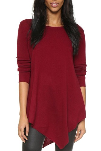 Joie Wool Cashmere Asymmetric Hem 