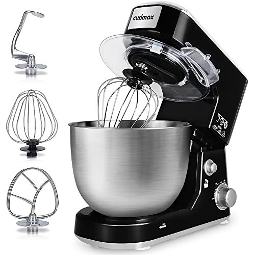 CUSIMAX 5-Quart Tilt-Head Stand Mixer with Stainless Steel Bowl for Baking and Dough-image