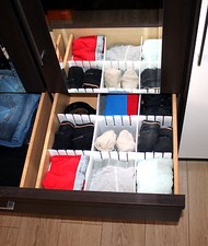 Schubladenteiler XXL 12 Stück Schubladeneinteiler Fachteiler universell Weiß 655