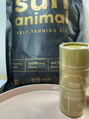THRIVE  Self Tanning Drops (Medium) and sunanimal self tanning mitt kit Exp 1/26