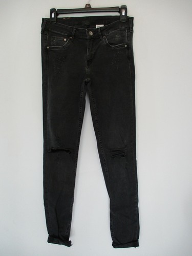 Womens H\u0026M Black Jeans super skinny low 
