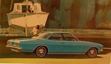 New Old Stock 1967 Chevrolet Corvair Coupe Dealers Promo Post Card  Litho in USA