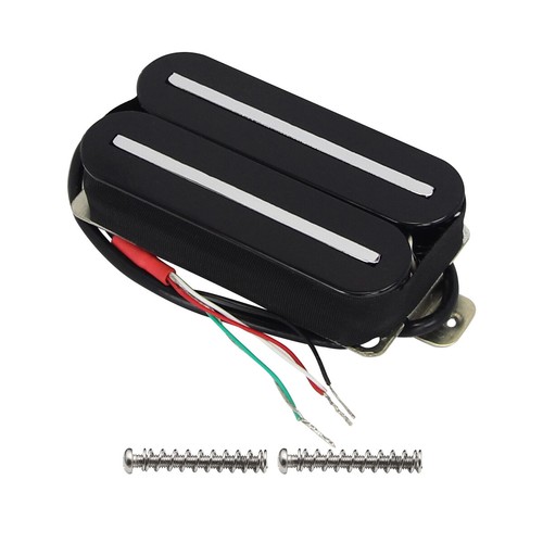 FLEOR Schwarz Dual Rails Pickup Ceramic Guitar Parts 4-Wires Hals 7-8K - Bild 4 von 7