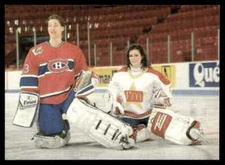 1993-94 SPORTS CONNECTIONS PROMO CARD PATRICK ROY MANON RHEAUME R71