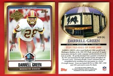 Darrell Green Washington Redskins 2008 HOF Class Canton Topps Hall of Fame Card