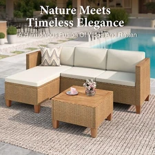 Outdoor Furniture Wicker Furniture Patio Conversation Set Outdoor Rattan Sofa