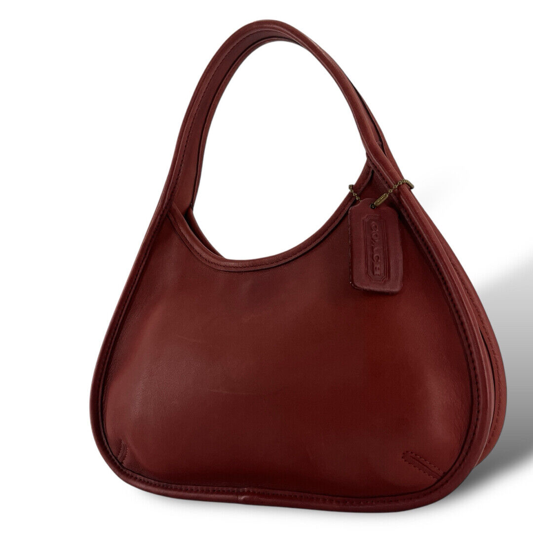 Old Coach Ergo Mini Satchel 9027 Hand Bag Leather Red Made Old Coach Ergo Mini Satchel 9027 Hand Bag Leather Red Made