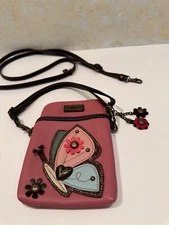 Chala butterfly Pink crossbody purse,  Vegan, Women’s Cell Phone Bag ￼ New ?