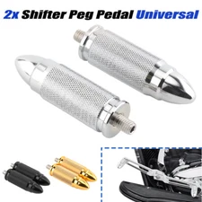 Chrome Heel Toe Shift Shifter Pegs Pedal For Harley Touring Softail Street Glide