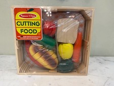 Melissa  Doug Cutting Food Play Set Wooden Pieces Brand New