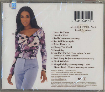 MICHELLE WILLIAMS Heart To Yours NewSealed GospelCD ft Destiny
