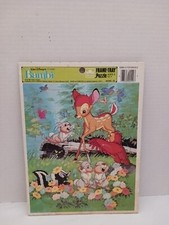 VTG Golden Walt Disney Classic Frame Tray Puzzle Bambi 12 Pcs
