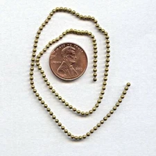 3 FEET VINTAGE SOLID BRASS 2mm. SMOOTH BALL CHAIN CH42