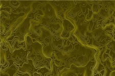 Topographic Map Graphic Decal Vinyl Bike Scooter Motorcycle Car Wrap Cart Yellow