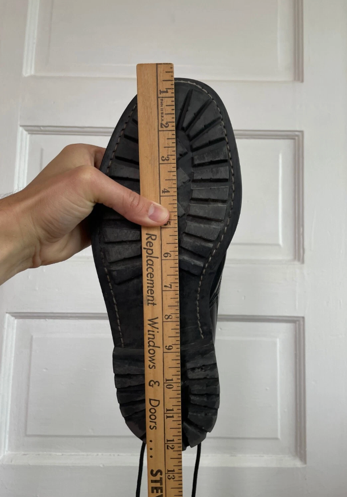 SAOLA Scarpe Prada Derby Commando Suola M 12 Lug Suola Nero Grosso Made in England