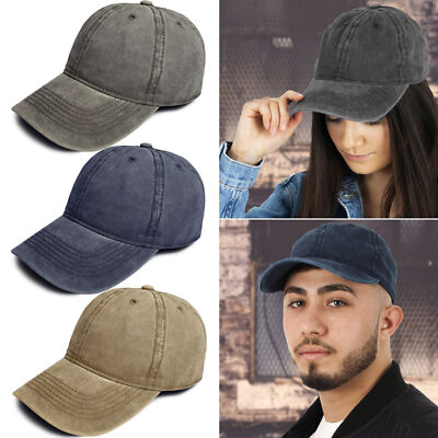 6-Panel Vintage Cap im washed, used Look, Baseball Cap, verstellbar, Unisex