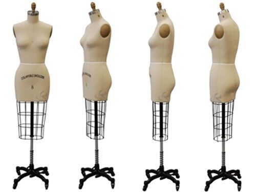 Professional Pro Female Working dress form, Mannequin, Half Size 8, w/Hip+ARM - Picture 1 of 3