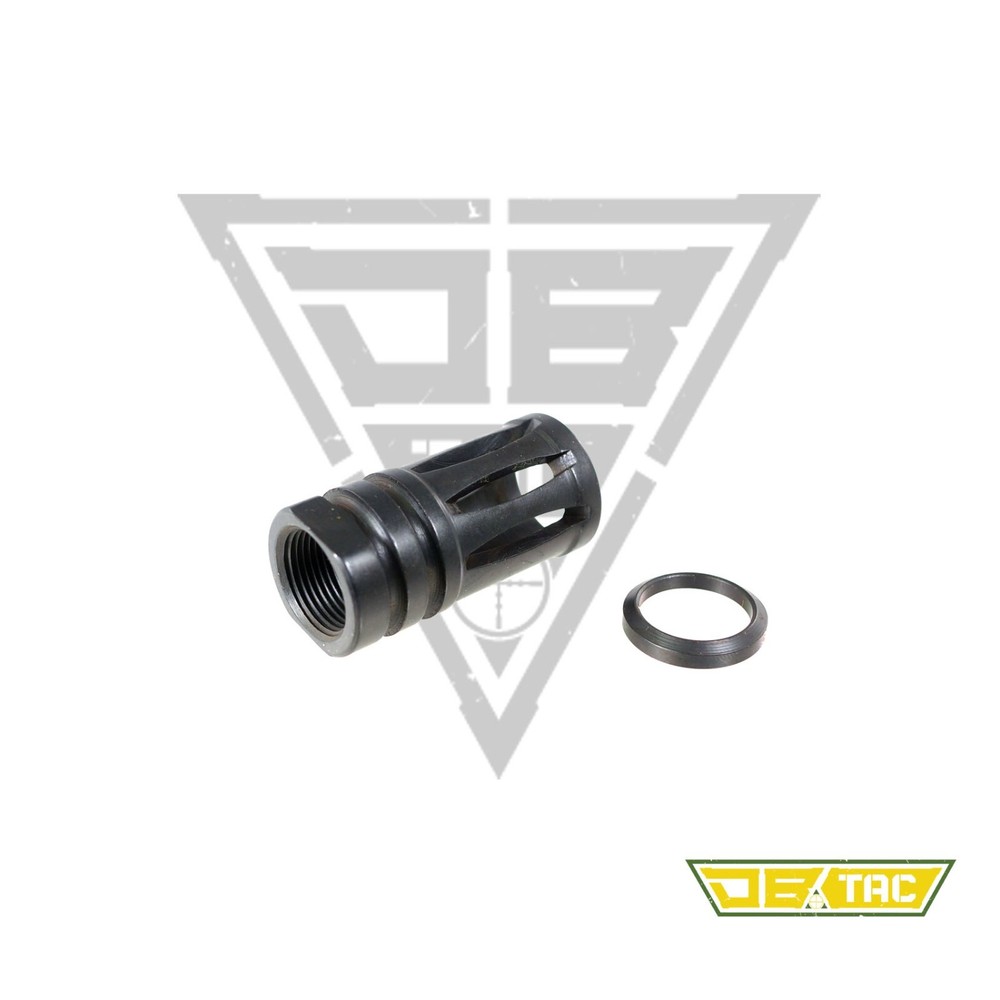Steel Muzzle Brake 1/2''x28 TPI Thread For .22LR/5.56 With Free Crush Washer