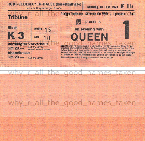 QUEEN 👑 MUSIC GROUP ARTIST 🎸 Reproduction CONCERT TICKETS 🎟️ Individual Sale - 第 44/102 張圖片
