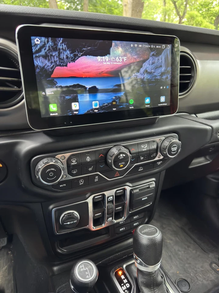 para Jeep Wrangler JL Gladiator 2019-2023 rádio estéreo carro Carplay Android15 64GB - Imagem 2 de 4