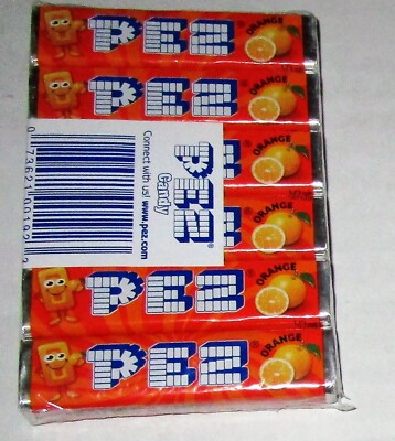 PEZ Candy Refills ~ 6 Pack ~ ORANGE