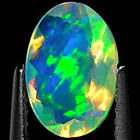 1.14 Ct Natural Ethiopian Faceted Opal Gemstone Multi Color Oval Faceted Cut — photo 5