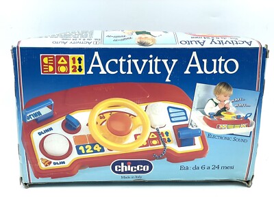 VINTAGE 80s CHICCO ACTIVITY AUTO CAR GAME DASHBOARD CONSOLE TOY # OB