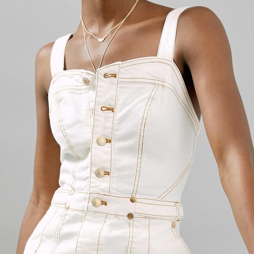 Anthropologie Seamed Wide-Leg Jumpsuit Size 8 - Picture 3 of 7