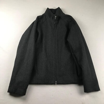 Express Jacket Womens Large Black Woolen Lined Full Zip Long Sleeves NWT