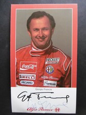 Giorgio Francia autograph signed 12.5x21 cm postcard Alfa Romeo