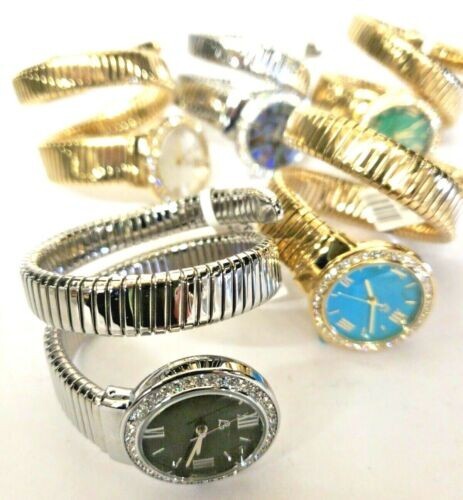 Colleen Lopez Round Dial Coil Wrap Bracelet Watch  display picture 2