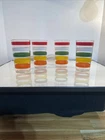 Vintage MCM Set Of 4 Anchor Hocking USA Fiesta Band Drinking Glass 15oz Tumblers