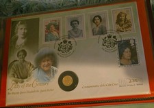 1998  Gold £5  1/4 Sovereign (2g) Lady of The Century  PNC - Ltd Edition 235/500