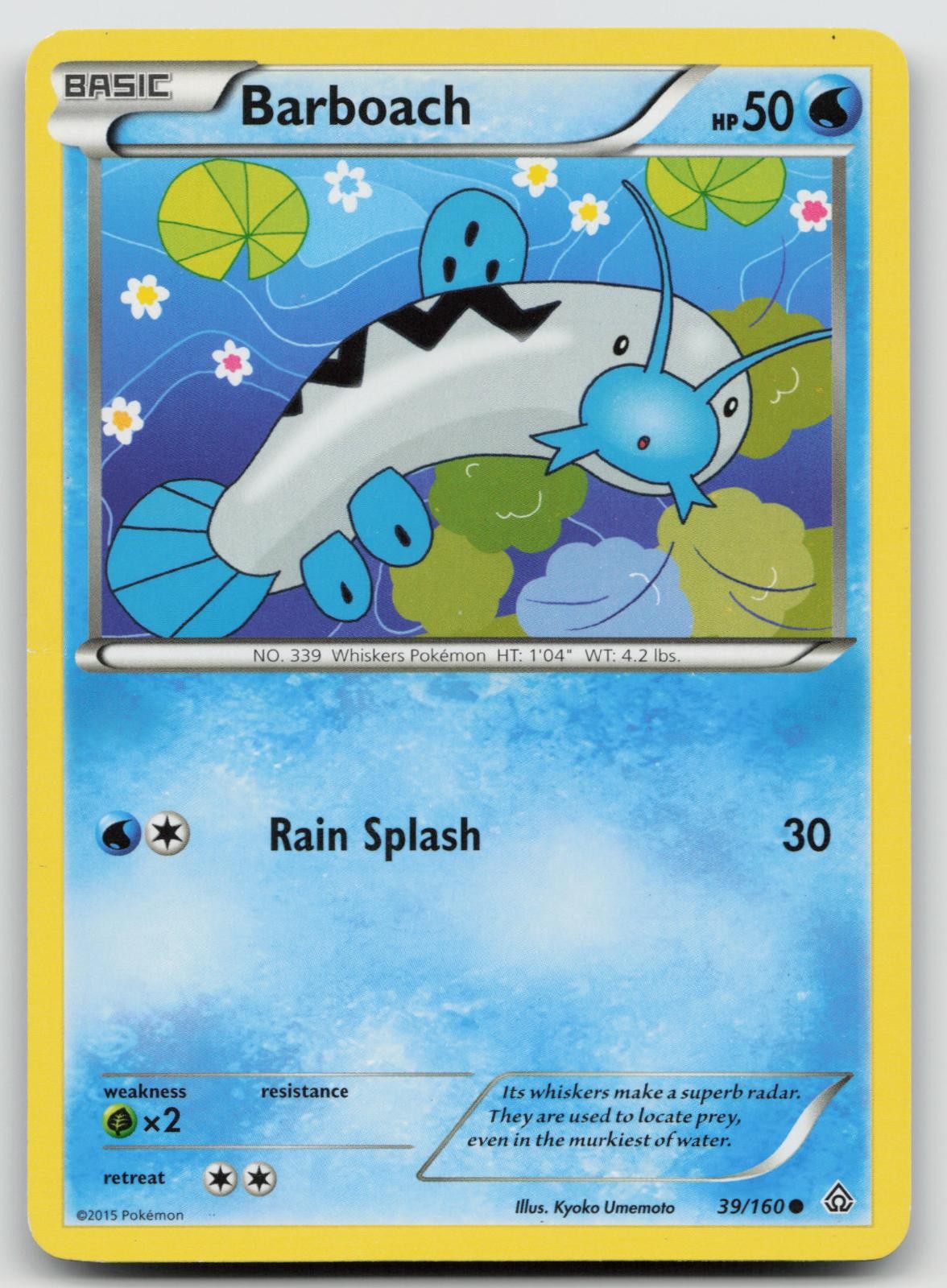 Barboach 39/160 Primal Clash Pokemon Heavily Played C921