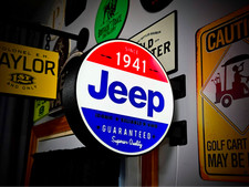 Jeep 1941 V1 12 Inch Light Box Led Sign 3d Printed Wall Decor Man Cave Garage